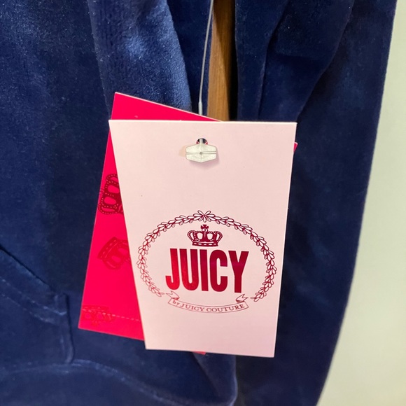 Juicy Atlantis Blue Zip up New with Tags Size L hoodie/sweater - Picture 3 of 5